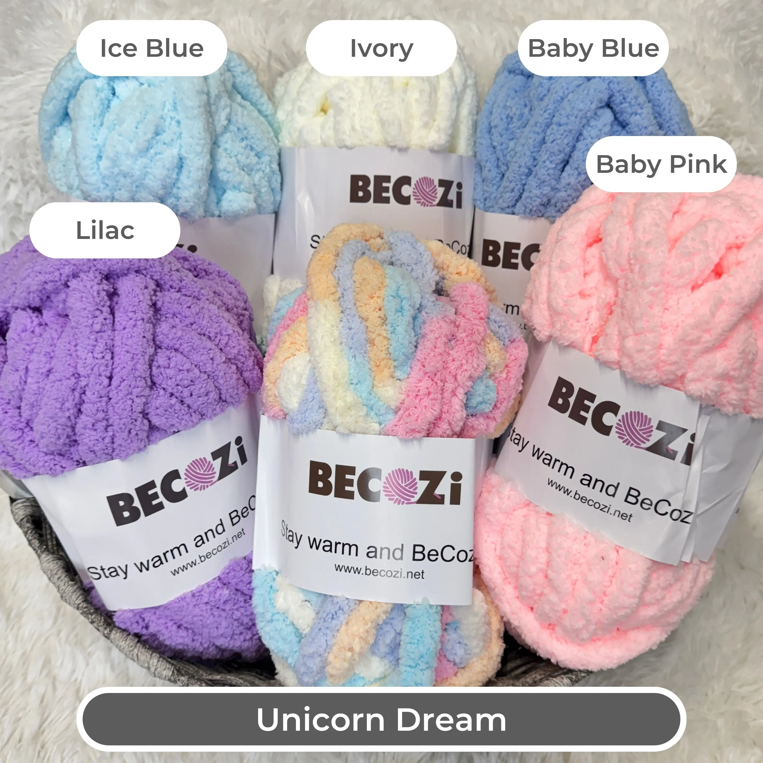 BeCozi Chunky Chenille Yarn