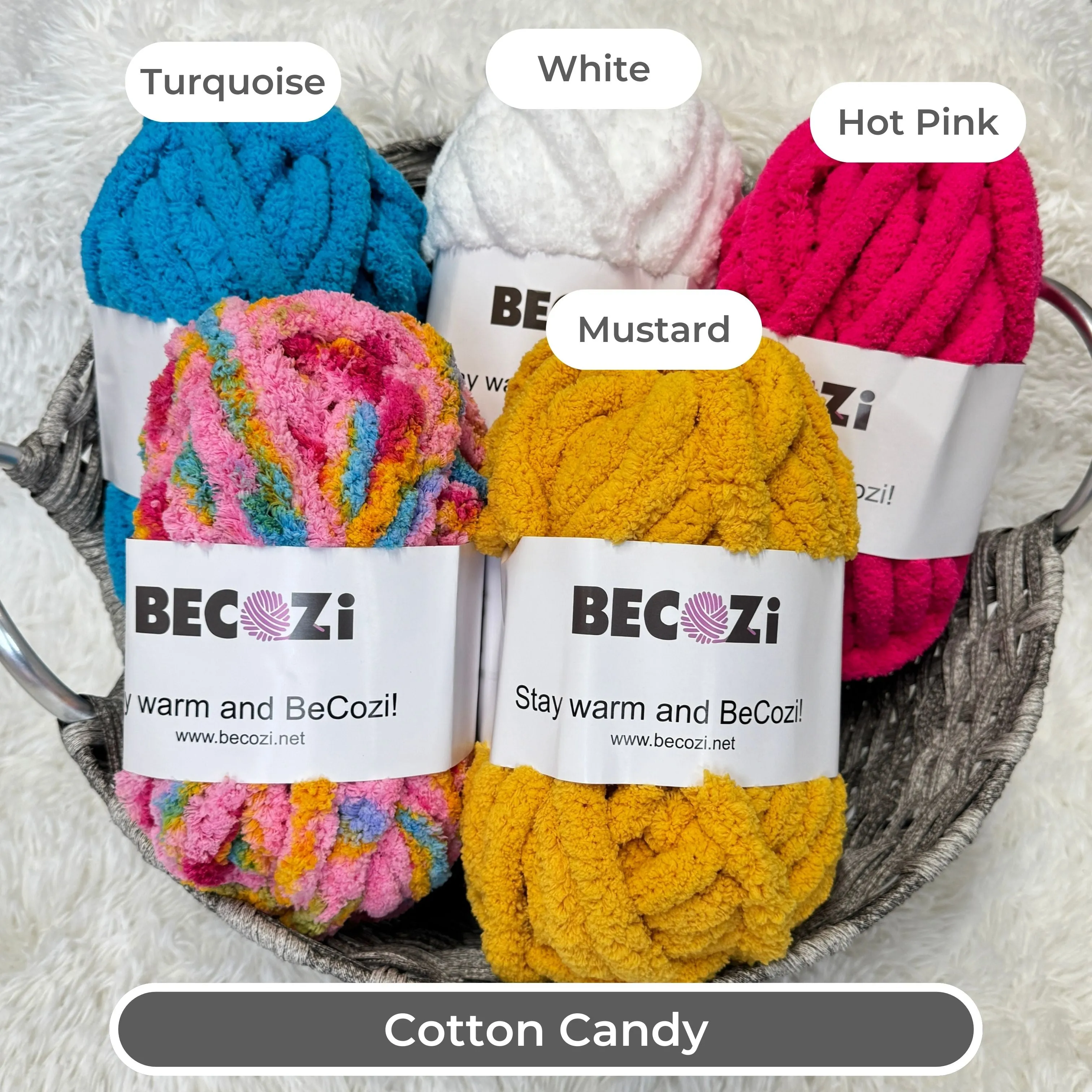 BeCozi Chunky Chenille Yarn