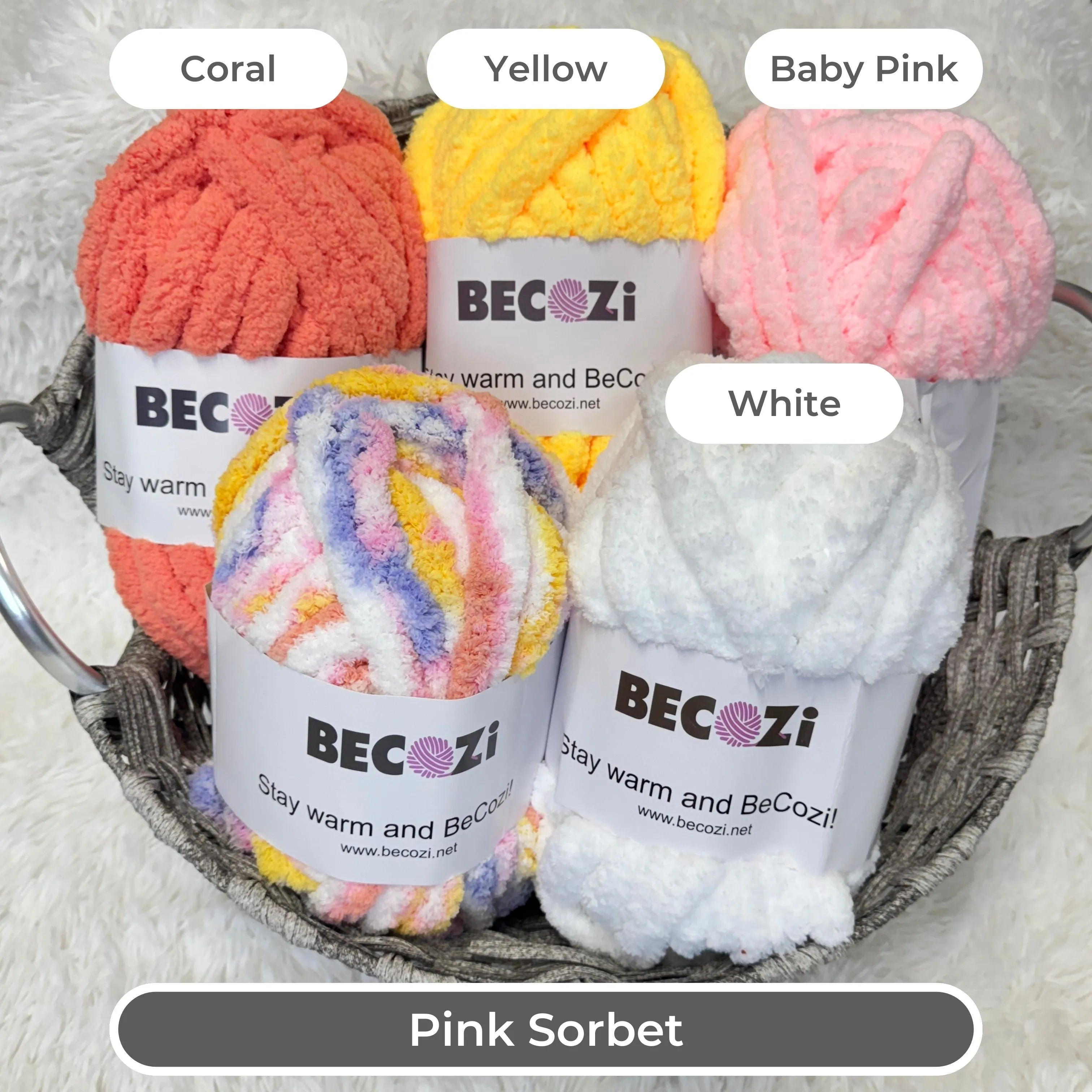 BeCozi Chunky Chenille Yarn