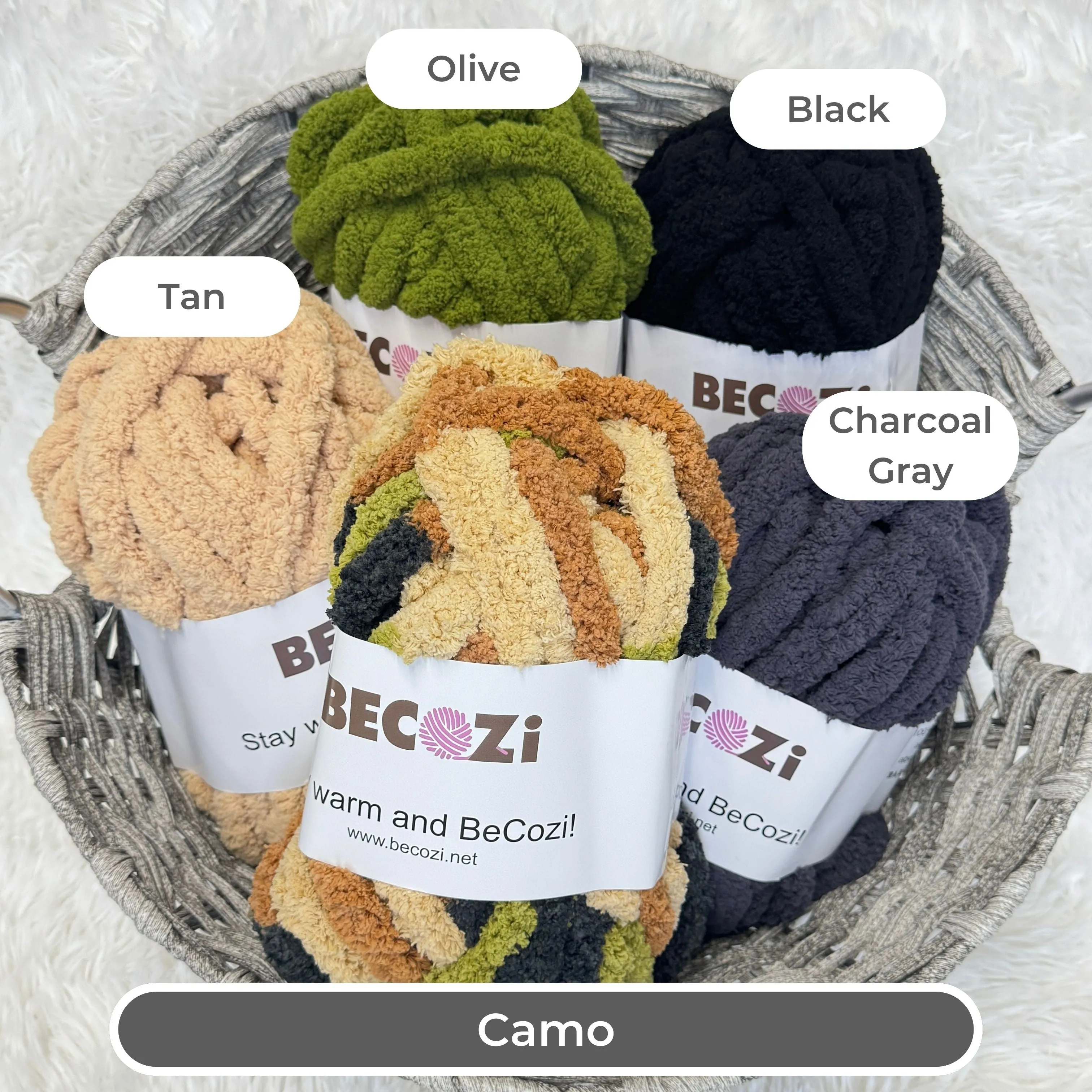 BeCozi Chunky Chenille Yarn