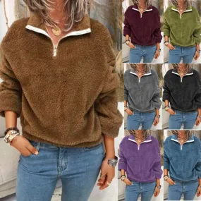 binfenxie-shop outfit Popular Autumn and Winter Women's New Coat Sweater Women's Fleece-lined Double-Sided Velvet Coat Women's