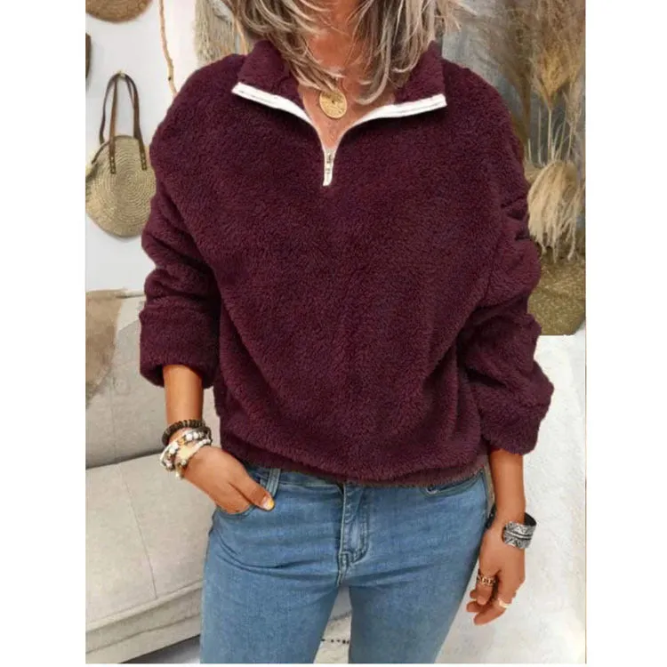 binfenxie-shop outfit Popular Autumn and Winter Women's New Coat Sweater Women's Fleece-lined Double-Sided Velvet Coat Women's