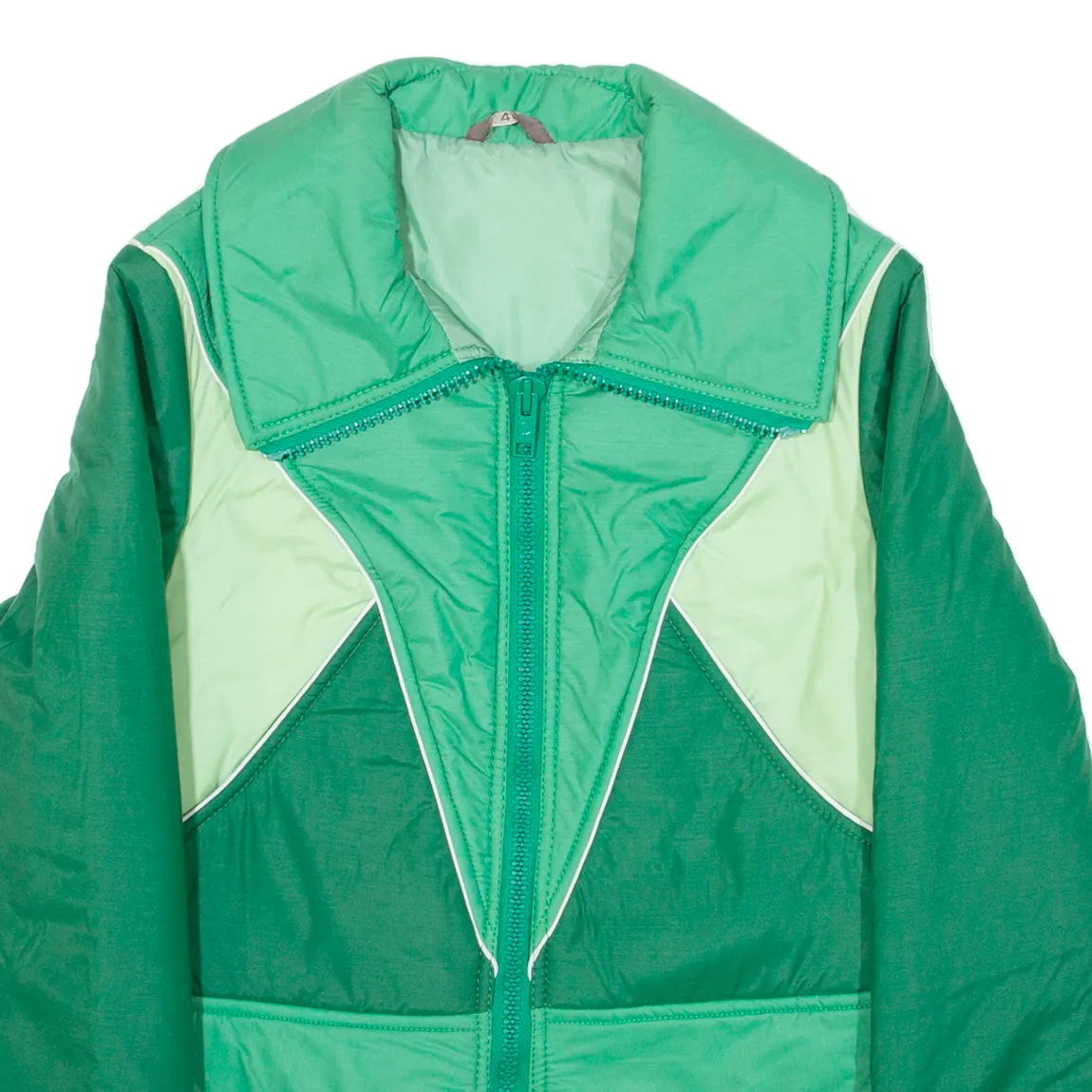 Cropped Insulated Womens Jacket Green Colourblock S