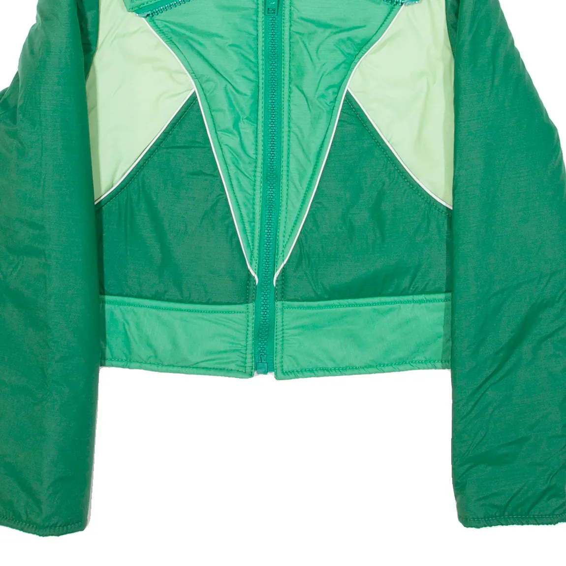 Cropped Insulated Womens Jacket Green Colourblock S