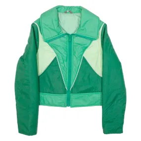 Cropped Insulated Womens Jacket Green Colourblock S