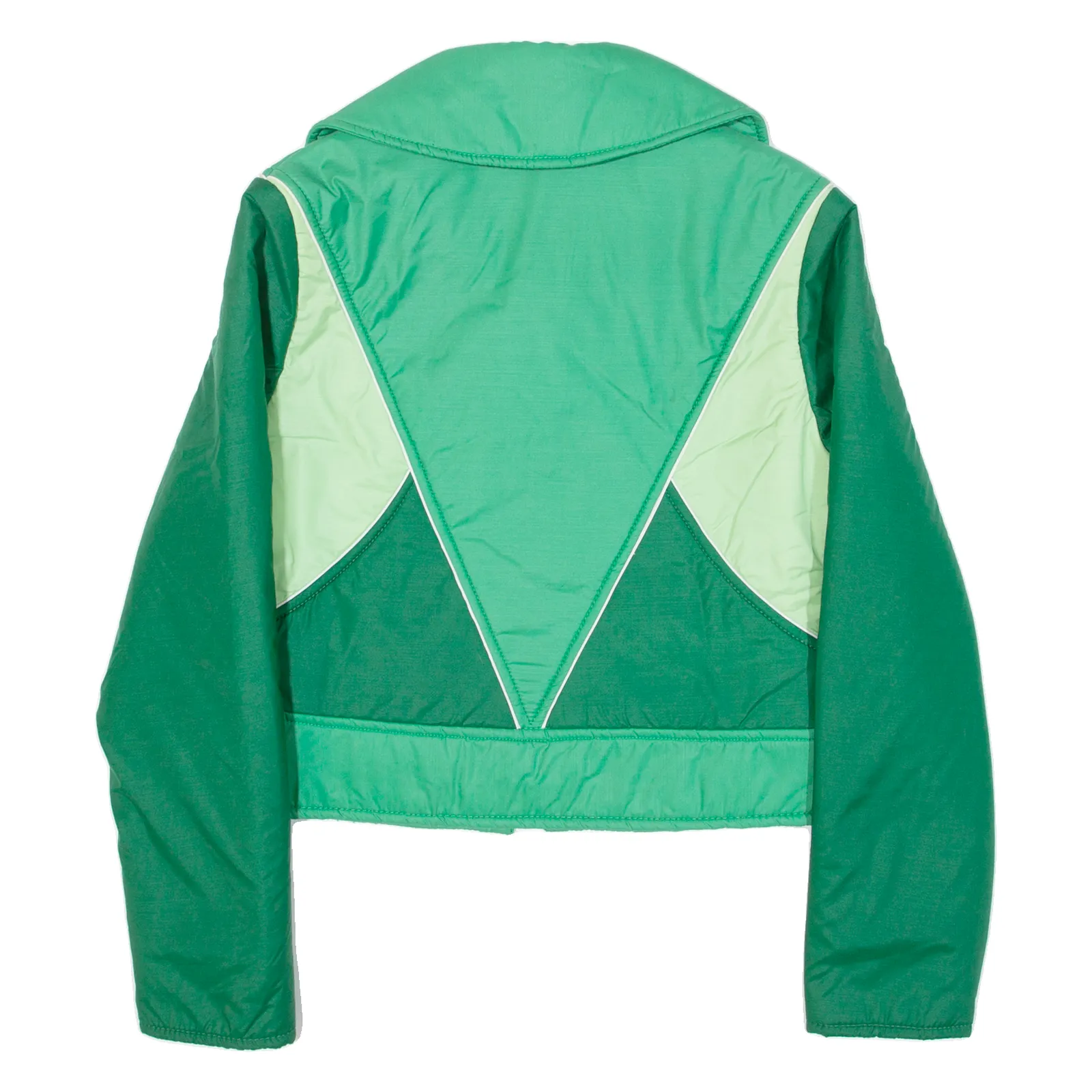 Cropped Insulated Womens Jacket Green Colourblock S