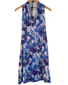 Dark Winter Floral Print Sleeveless Dress