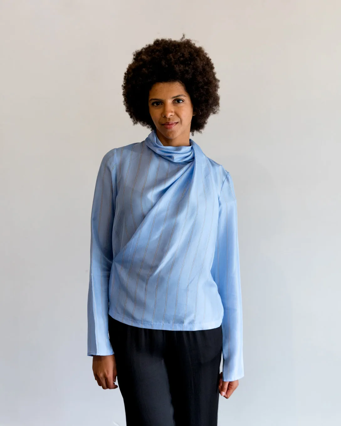 Herskind Chelsea Blouse Top in Blue Stripe