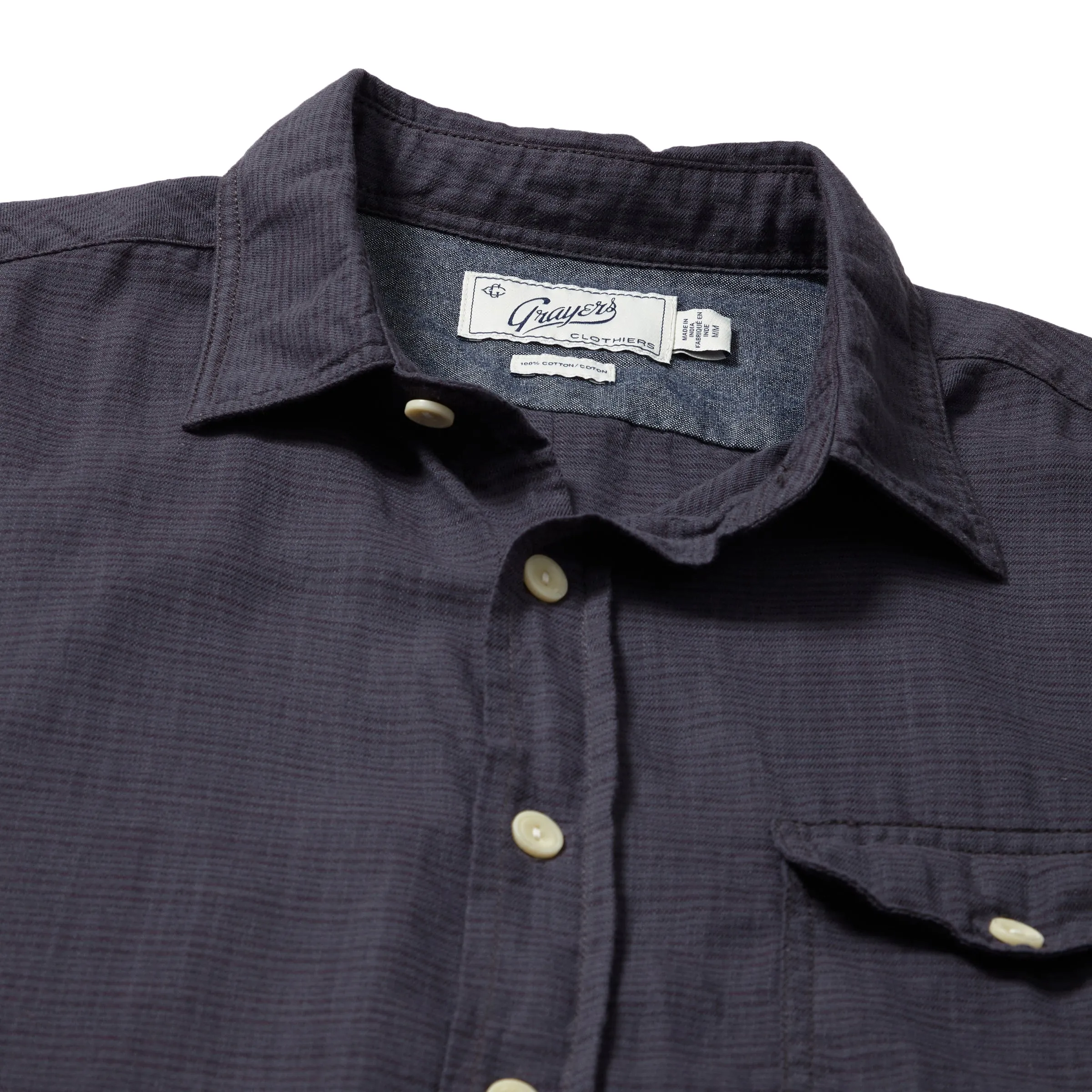 Horizon Slub Twill Shirt - Charcoal (Final Sale)