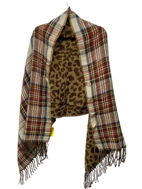 It's SO You Boutique Misses Size One size Brown Multi New With Tags Poncho