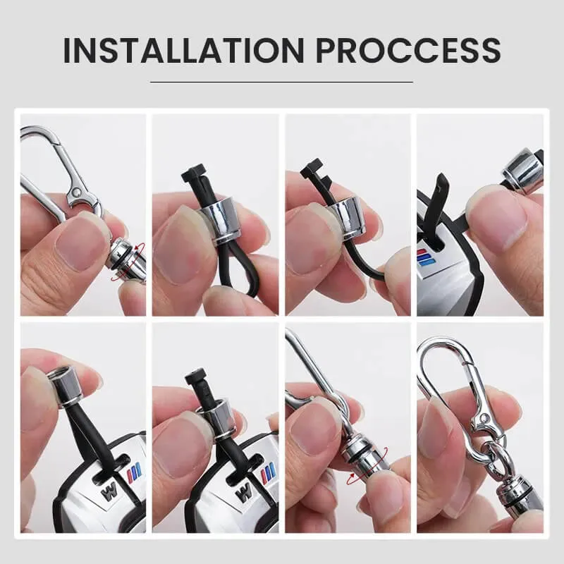 Keyzone Universal Keychain for Men and Women, Simple Key Ring Clip, Double layer buckle Car Key chain (Pack of 1)