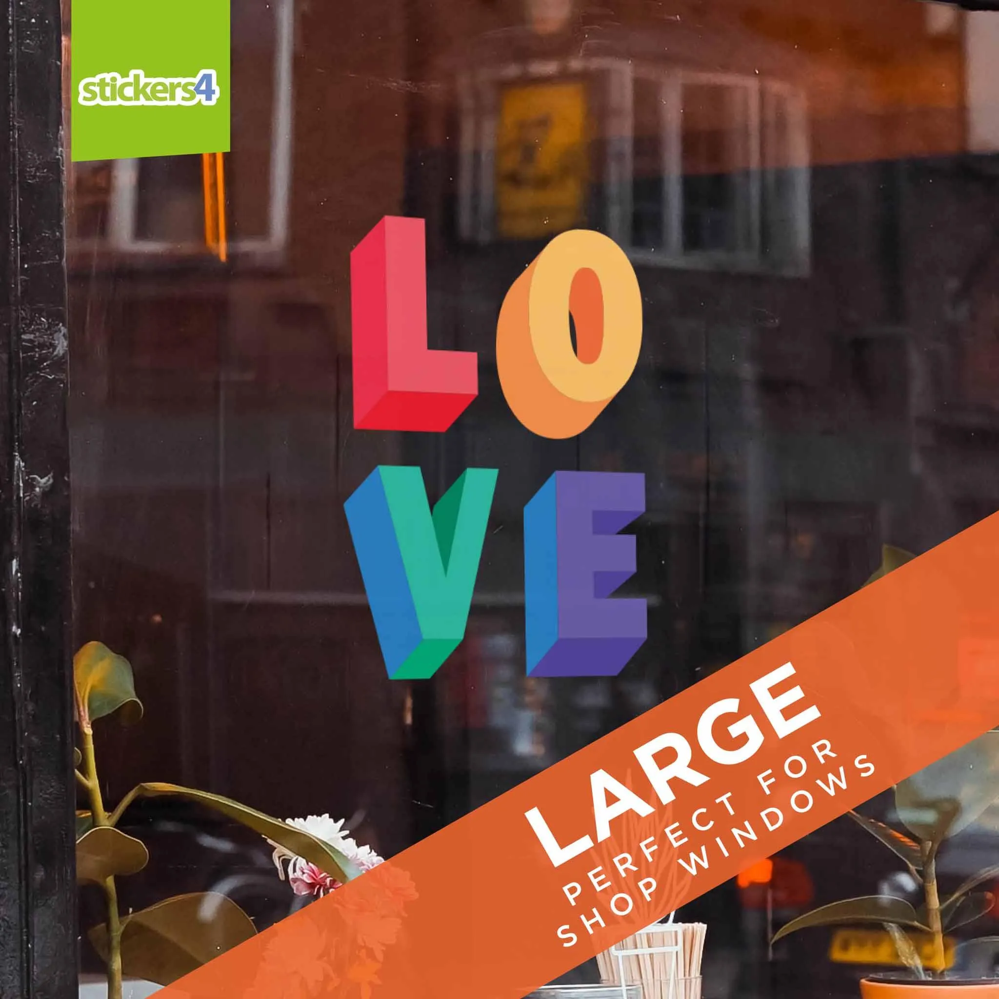 LOVE - Pride Window Sticker