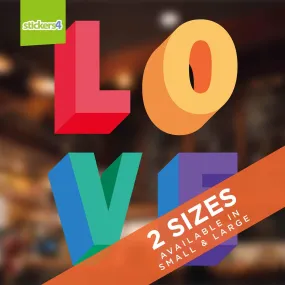 LOVE - Pride Window Sticker
