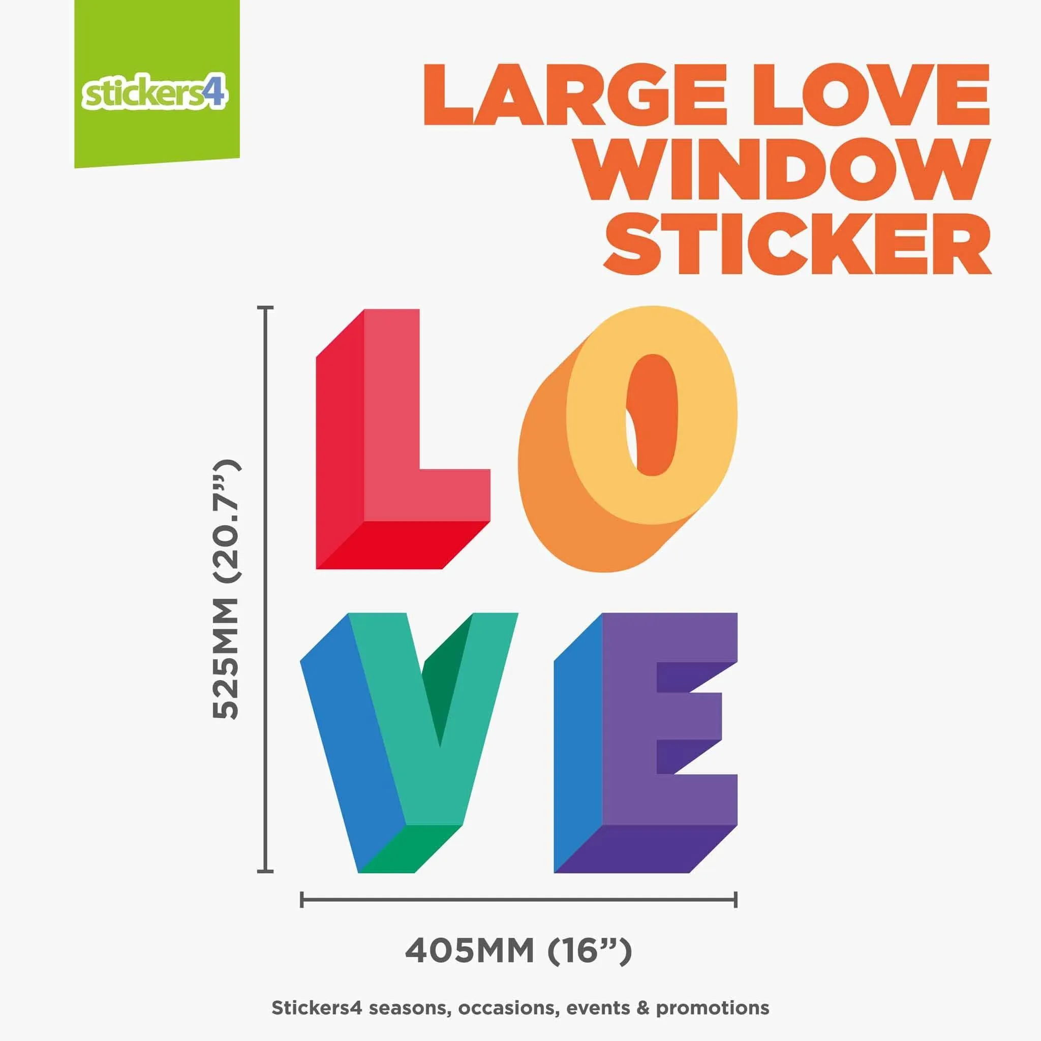 LOVE - Pride Window Sticker