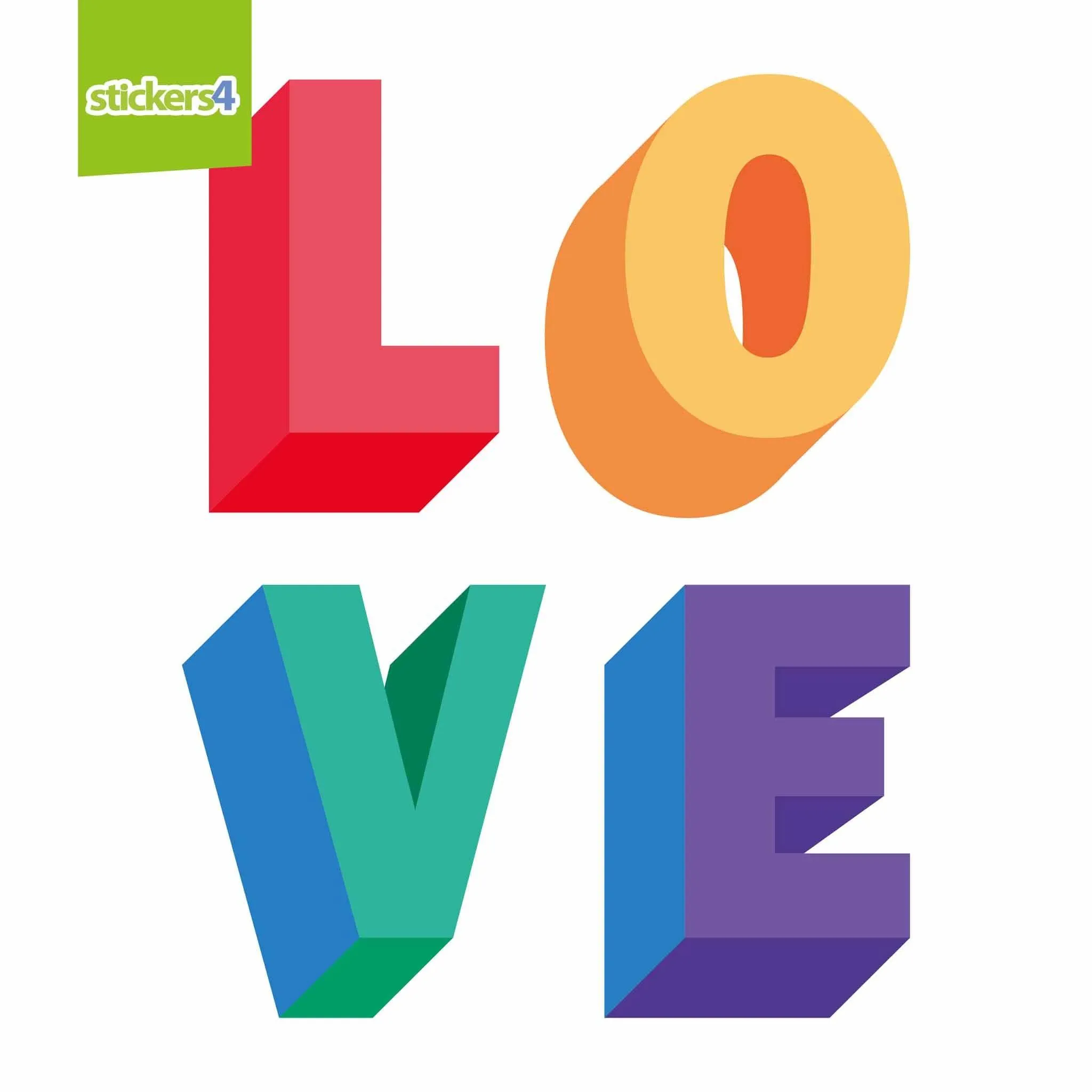LOVE - Pride Window Sticker