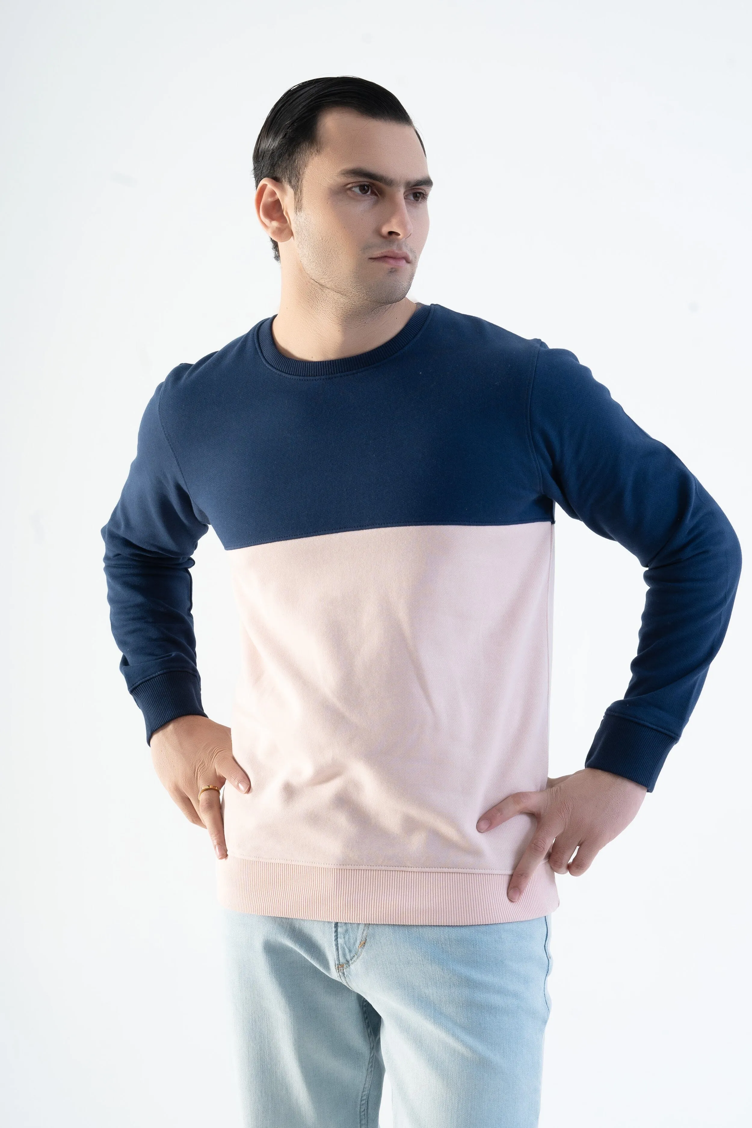 Magnet Hills Men's Colorblock Fleece Sweat Shirt