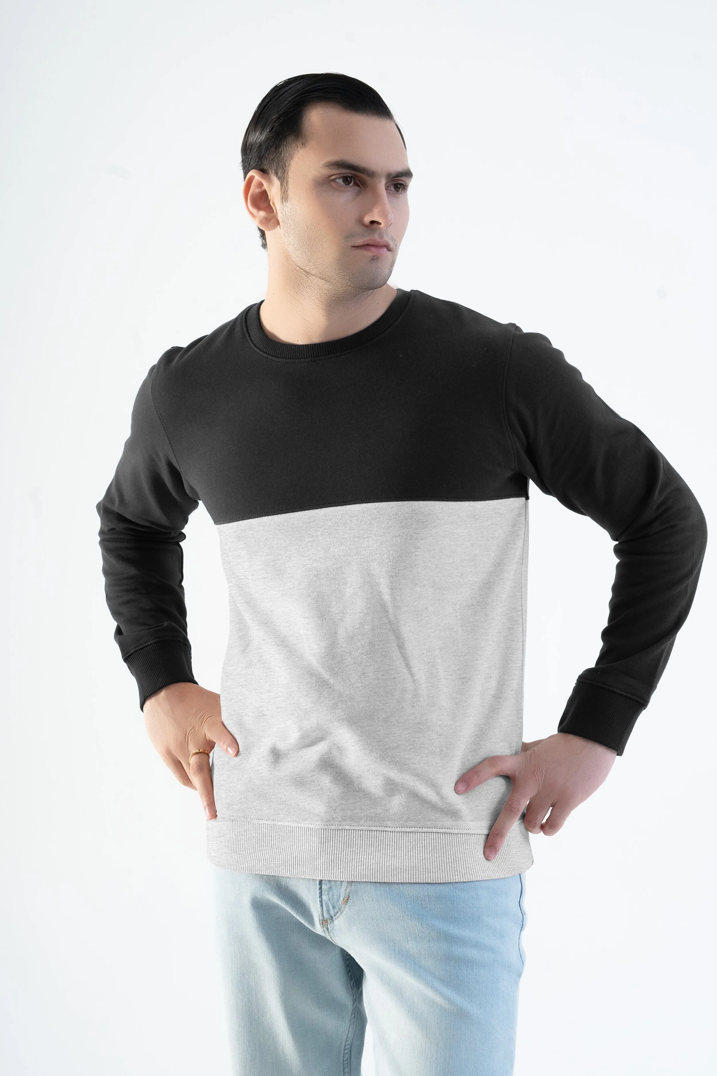 Magnet Hills Men's Colorblock Fleece Sweat Shirt
