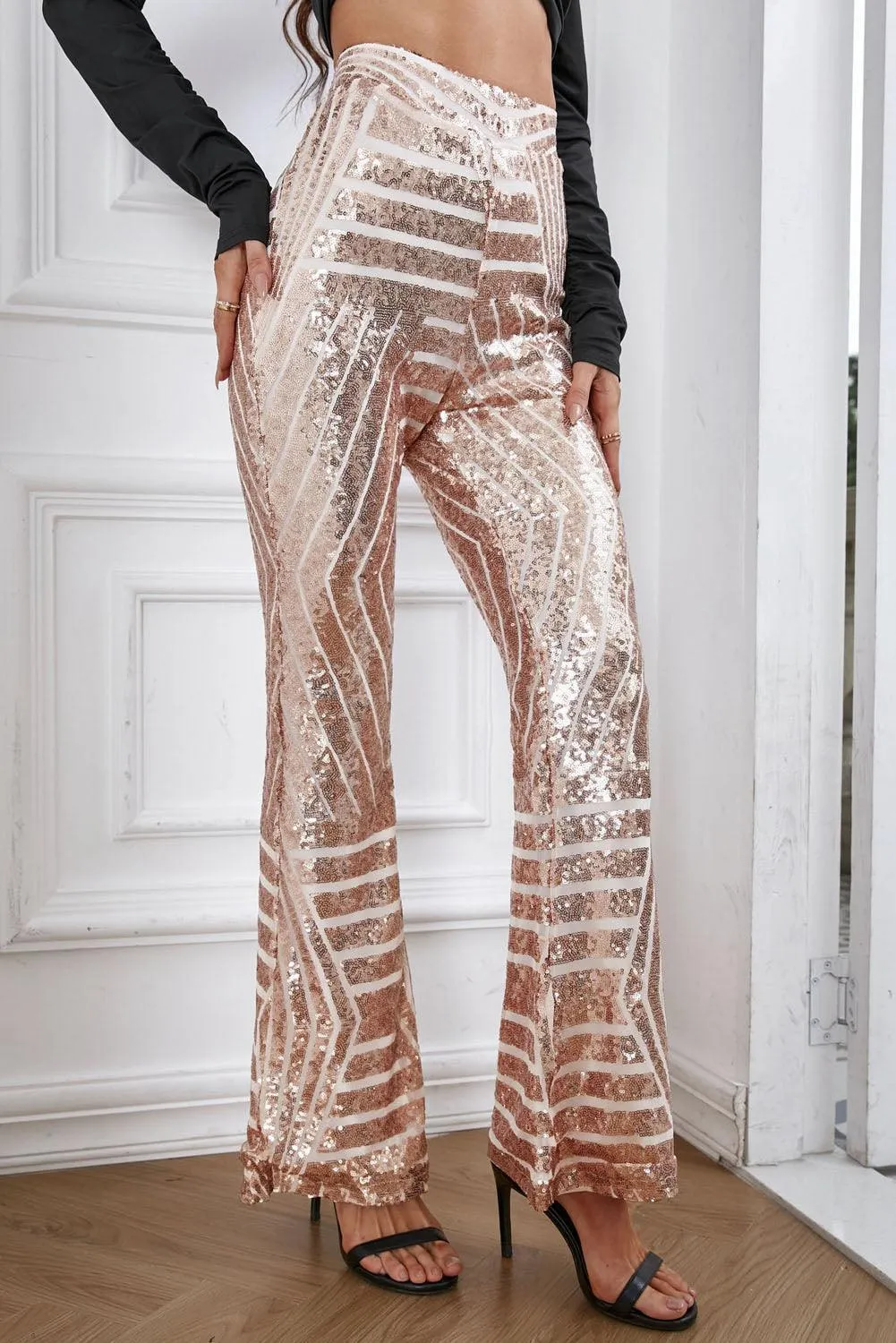Talk of the Town High Waisted Flare Pants