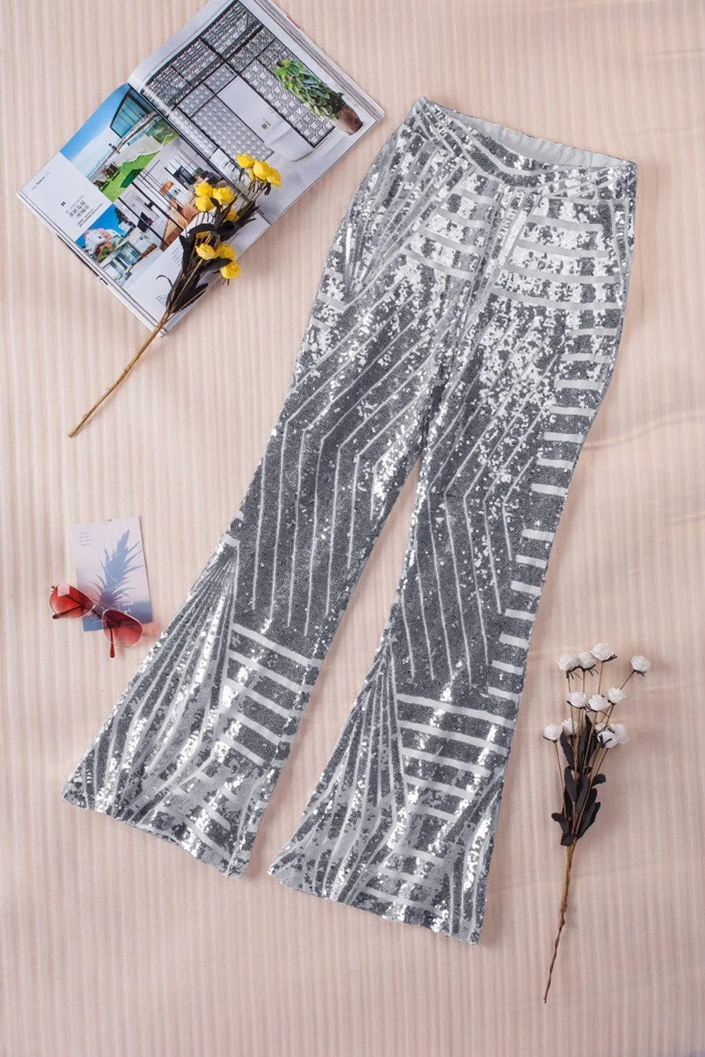 Talk of the Town High Waisted Flare Pants
