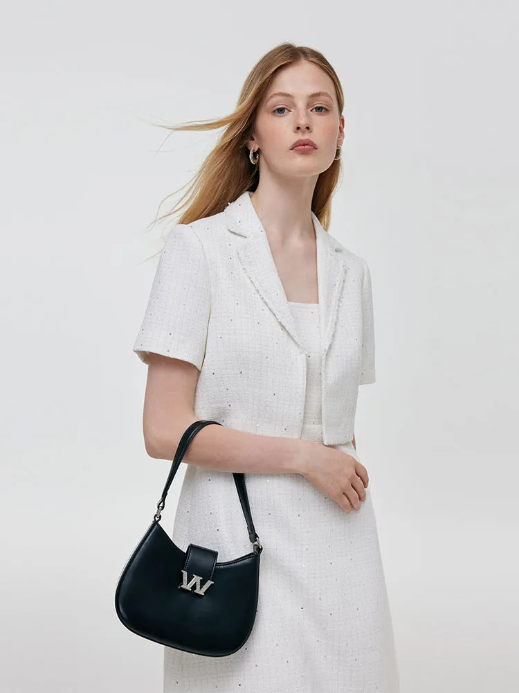 Two-piece Set Crop Blazer And Vest Dress